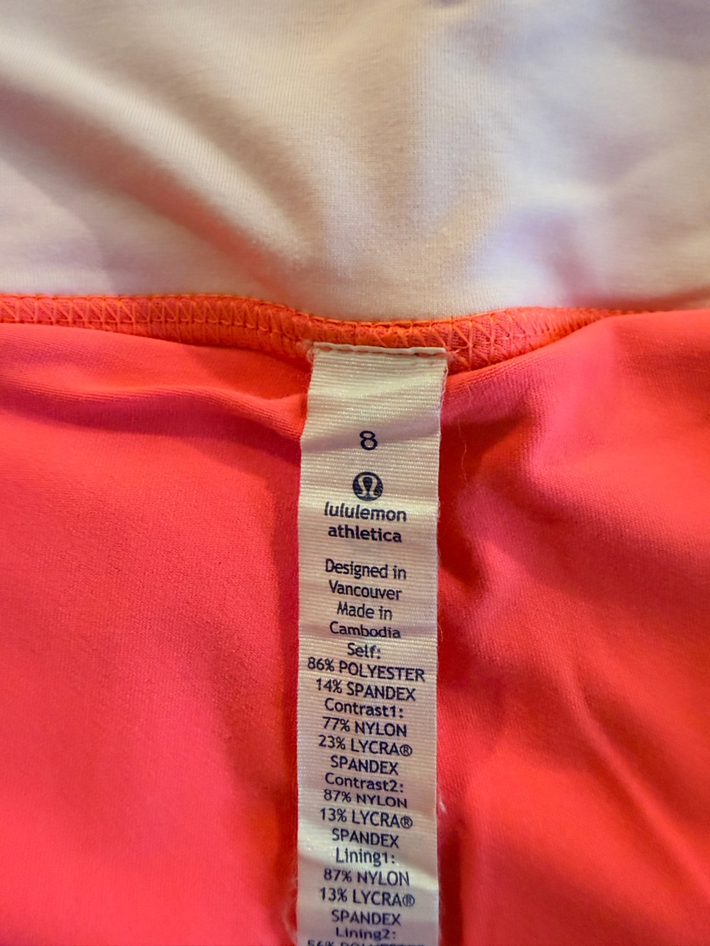 lululemon athletica Neon Coral Pleated Tennis Skirt - Picture 3 of 4
